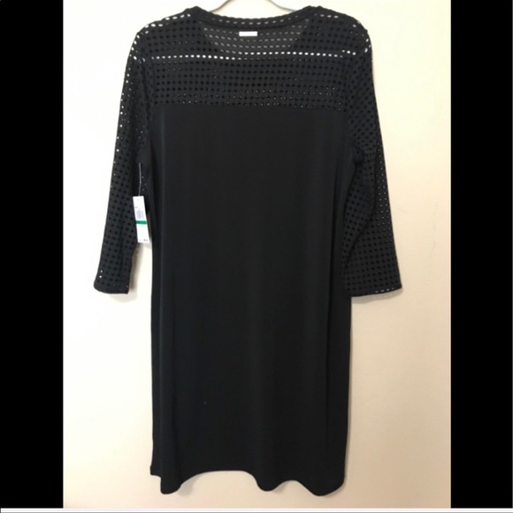 G - Michael,Kors Black Dress With Mesh Top - Picture 2 of 6